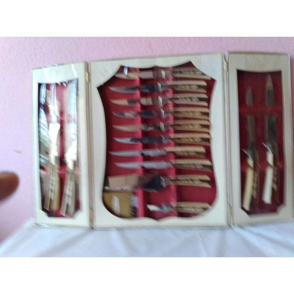 Vintage 19 Piece Presentation Knife‎ Set Premium Sheffield Stainless Steel